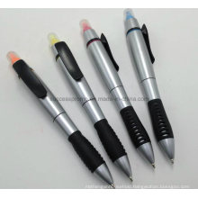 Plastic Silver Body Ball Pen with Marker Pen